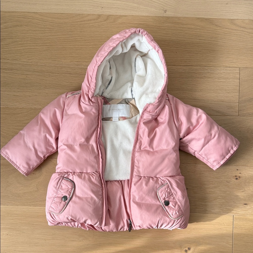 Burberry Pink Hooded Kids Jacket